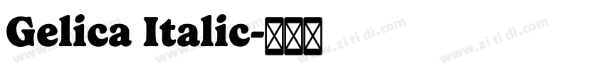 Gelica Italic字体转换